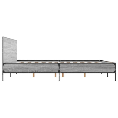 Giroletto Grigio Sonoma 140x200 cm in Legno Multistrato Metallo | homemem39