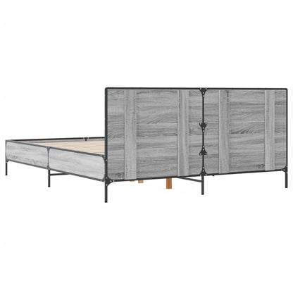 Giroletto Grigio Sonoma 140x200 cm in Legno Multistrato Metallo | homemem39