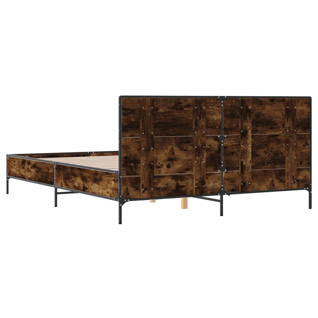 Giroletto Rovere Fumo 160x200 cm in Legno Multistrato Metallo | homemem39