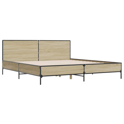 Giroletto Rovere Sonoma 180x200 cm in Legno Multistrato Metallo | homemem39