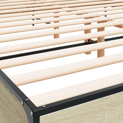 Giroletto Rovere Sonoma 180x200 cm in Legno Multistrato Metallo | homemem39