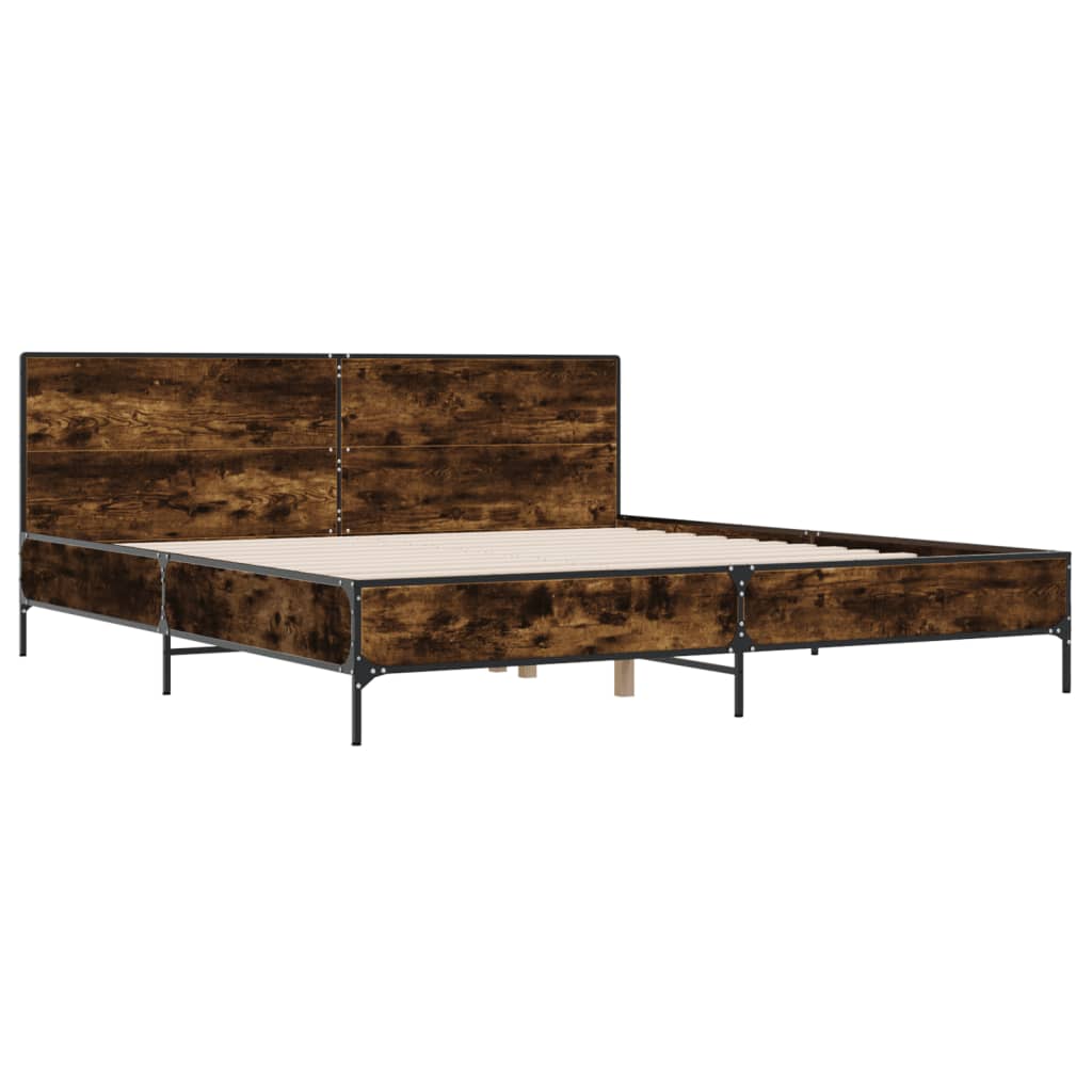 Giroletto Rovere Fumo 180x200 cm in Legno Multistrato Metallo - homemem39