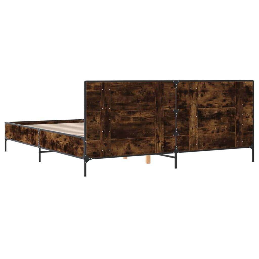 Giroletto Rovere Fumo 180x200 cm in Legno Multistrato Metallo - homemem39