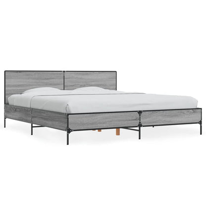 Giroletto Grigio Sonoma 200x200 cm in Legno Multistrato Metallo | homemem39