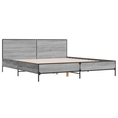 Giroletto Grigio Sonoma 200x200 cm in Legno Multistrato Metallo | homemem39