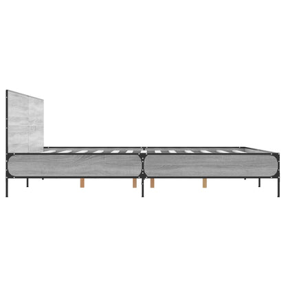 Giroletto Grigio Sonoma 200x200 cm in Legno Multistrato Metallo | homemem39