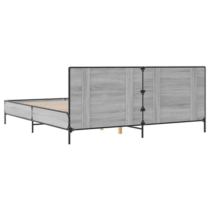 Giroletto Grigio Sonoma 200x200 cm in Legno Multistrato Metallo | homemem39