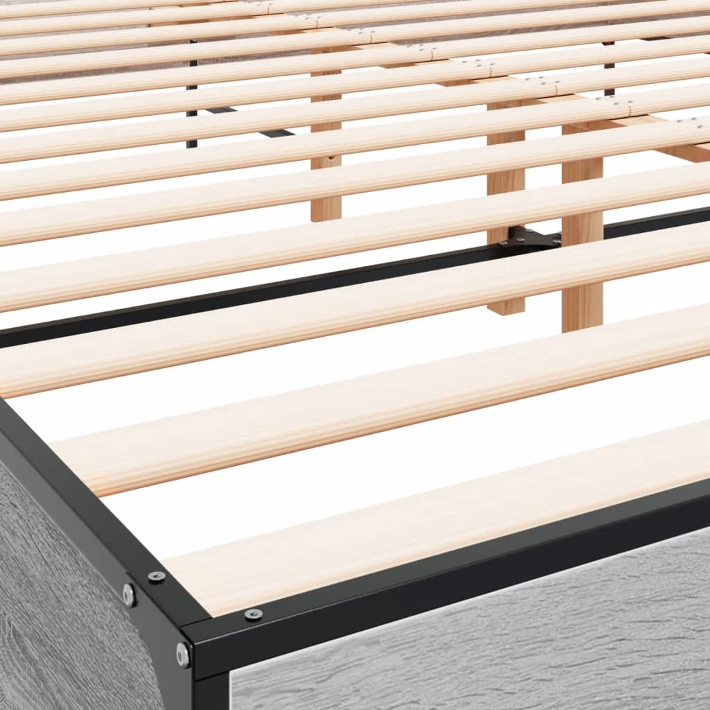 Giroletto Grigio Sonoma 200x200 cm in Legno Multistrato Metallo | homemem39