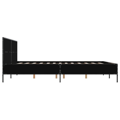Giroletto Nero 120x190 cm in Legno Multistrato e Metallo | homemem39