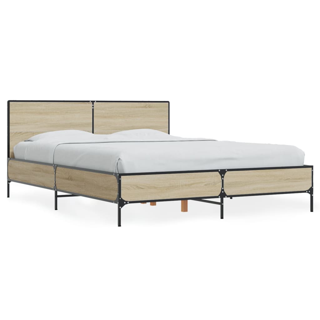 Giroletto Rovere Sonoma 120x190 cm in Legno Multistrato Metallo | homemem39