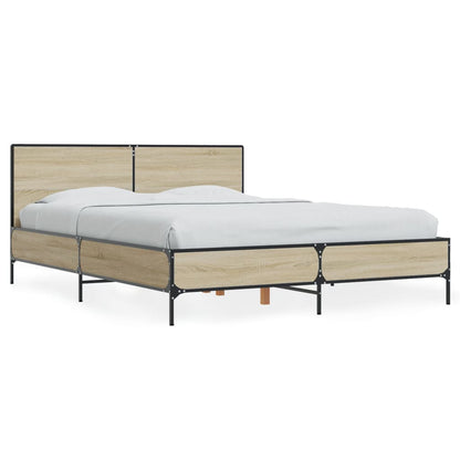 Giroletto Rovere Sonoma 120x190 cm in Legno Multistrato Metallo | homemem39