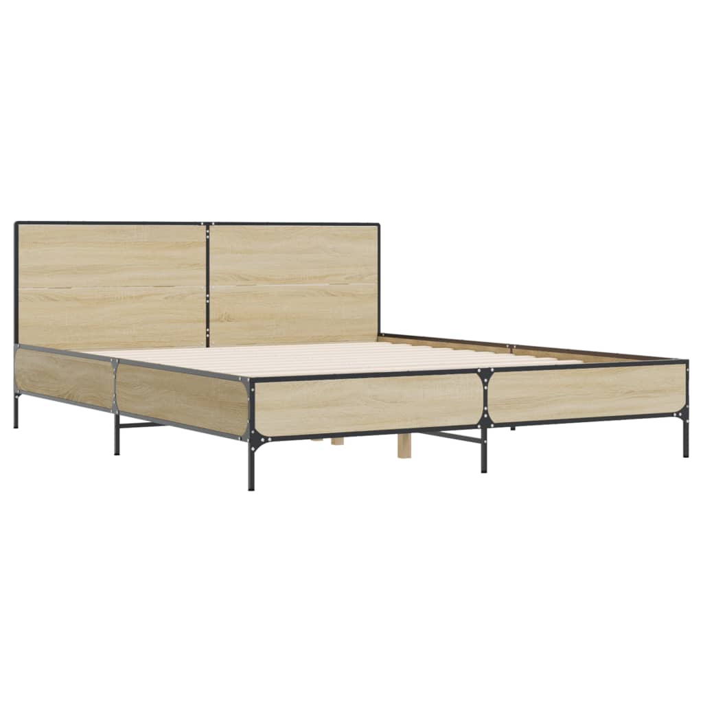 Giroletto Rovere Sonoma 120x190 cm in Legno Multistrato Metallo | homemem39