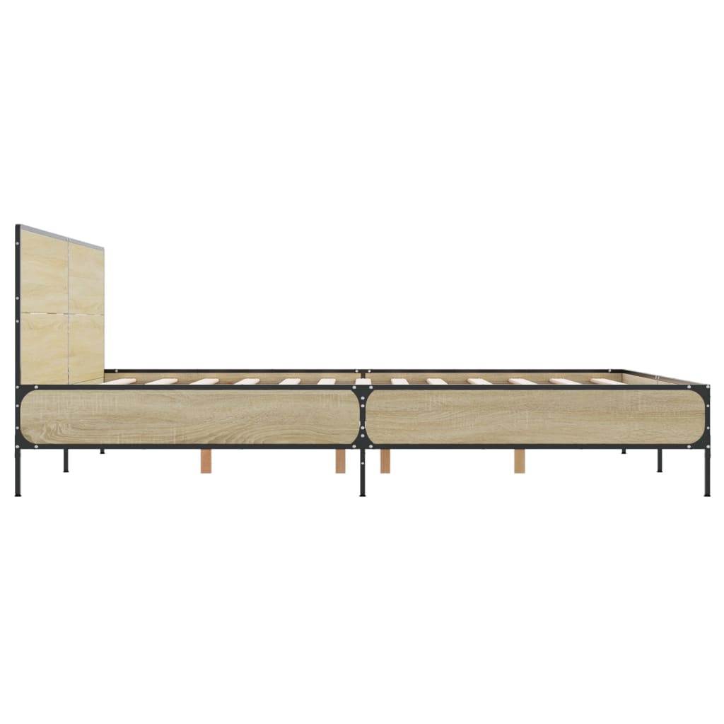 Giroletto Rovere Sonoma 120x190 cm in Legno Multistrato Metallo | homemem39