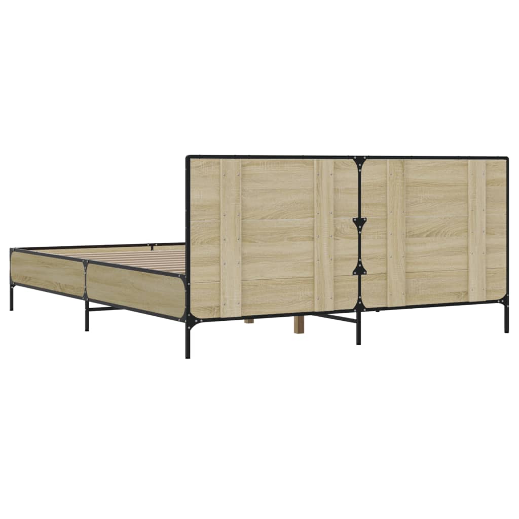 Giroletto Rovere Sonoma 120x190 cm in Legno Multistrato Metallo | homemem39