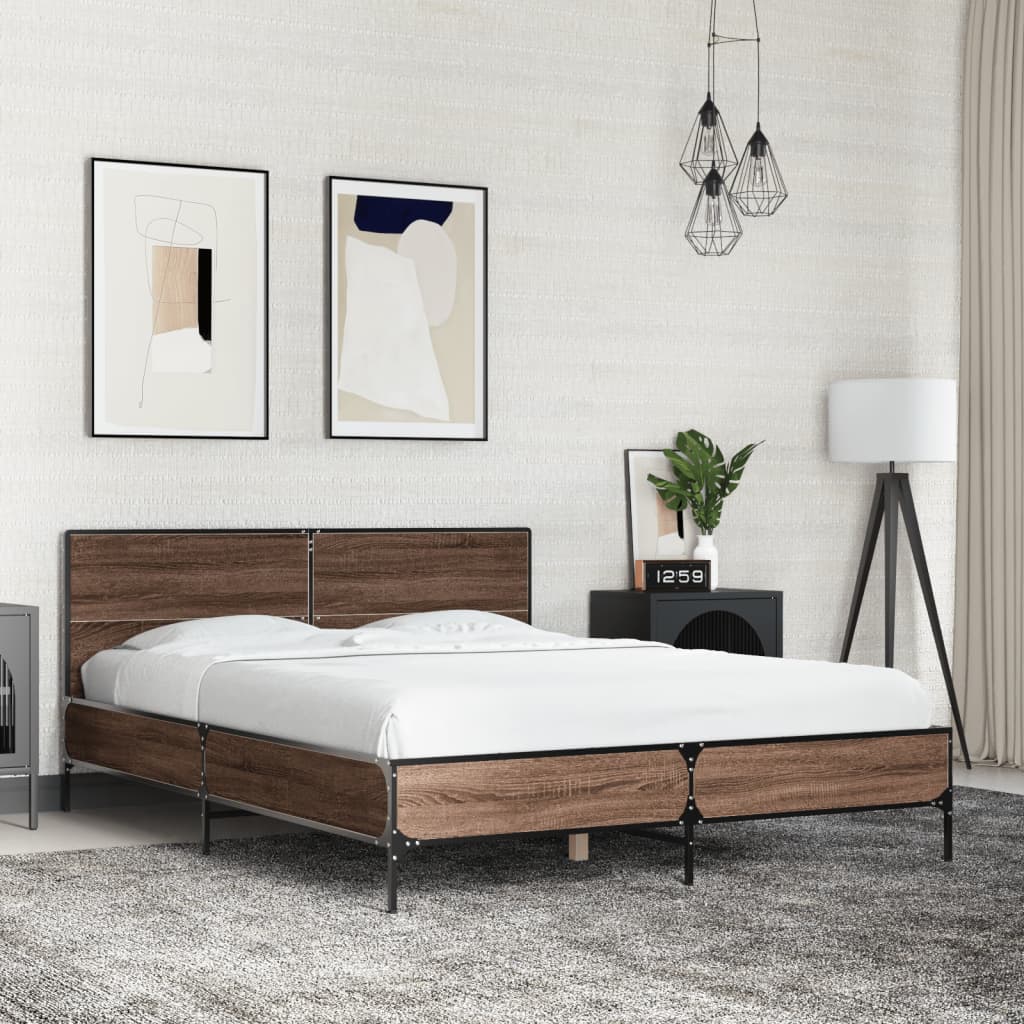 Giroletto Rovere Marrone 120x190cm in Legno Multistrato Metallo | homemem39