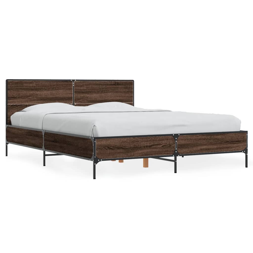 Giroletto Rovere Marrone 135x190cm in Legno Multistrato Metallo | homemem39
