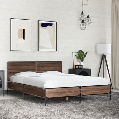 Giroletto Rovere Marrone 135x190cm in Legno Multistrato Metallo | homemem39