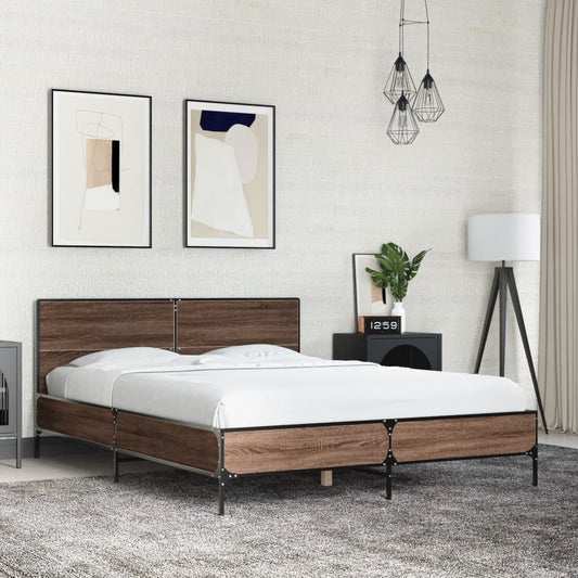 Giroletto Rovere Marrone 135x190cm in Legno Multistrato Metallo | homemem39