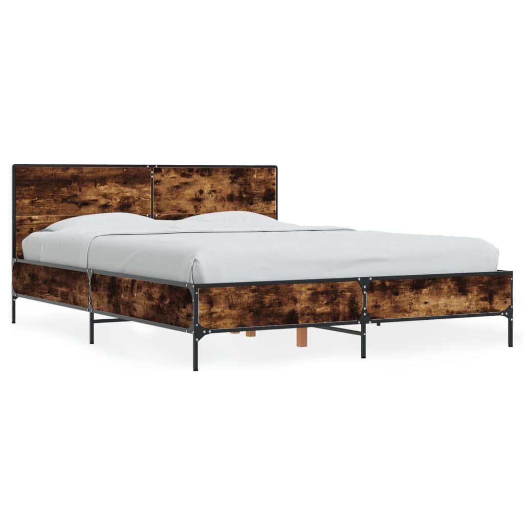 Giroletto Rovere Fumo 140x190 cm in Legno Multistrato Metallo | homemem39