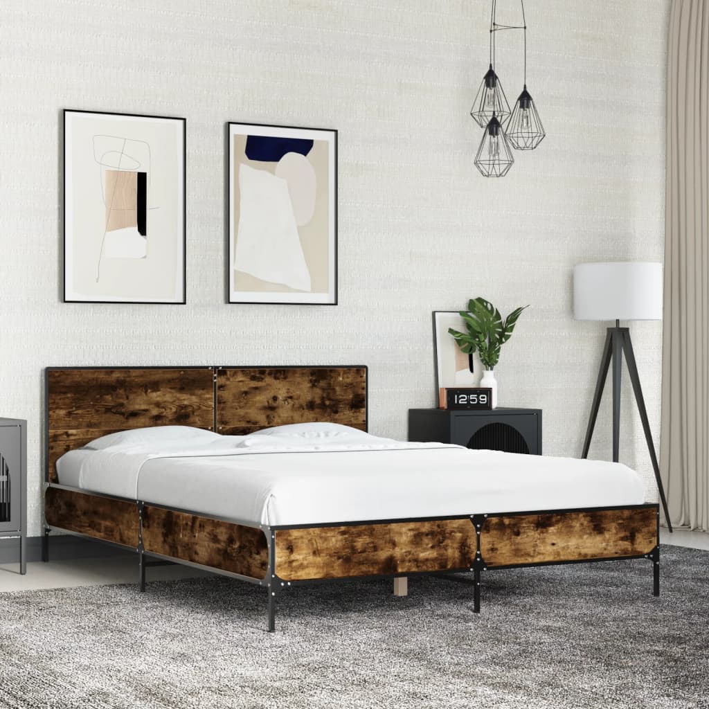 Giroletto Rovere Fumo 140x190 cm in Legno Multistrato Metallo | homemem39