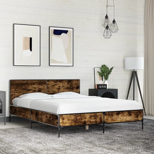 Giroletto Rovere Fumo 140x190 cm in Legno Multistrato Metallo | homemem39