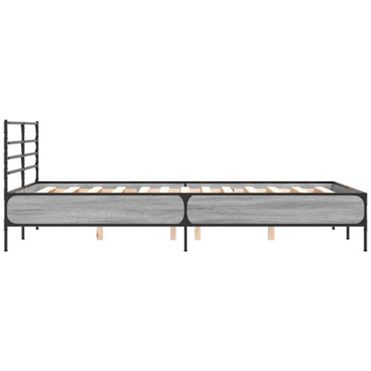 Giroletto Grigio Sonoma 120x200 cm in Legno Multistrato Metallo | homemem39