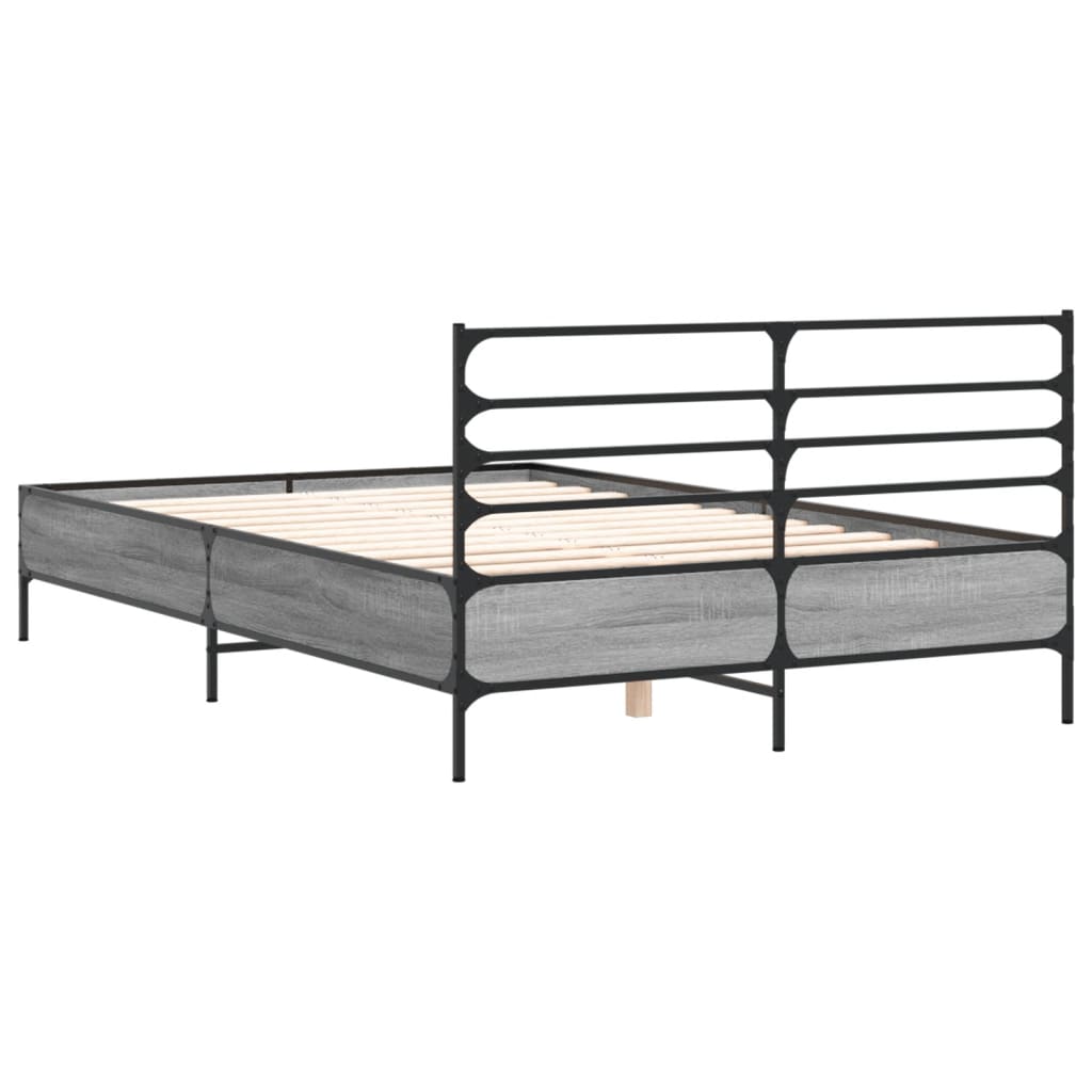 Giroletto Grigio Sonoma 120x200 cm in Legno Multistrato Metallo | homemem39