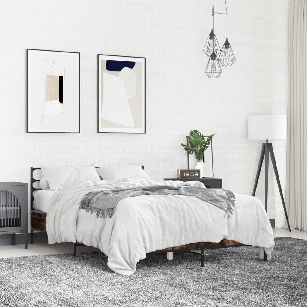 Giroletto Rovere Fumo 140x200 cm in Legno Multistrato Metallo | homemem39