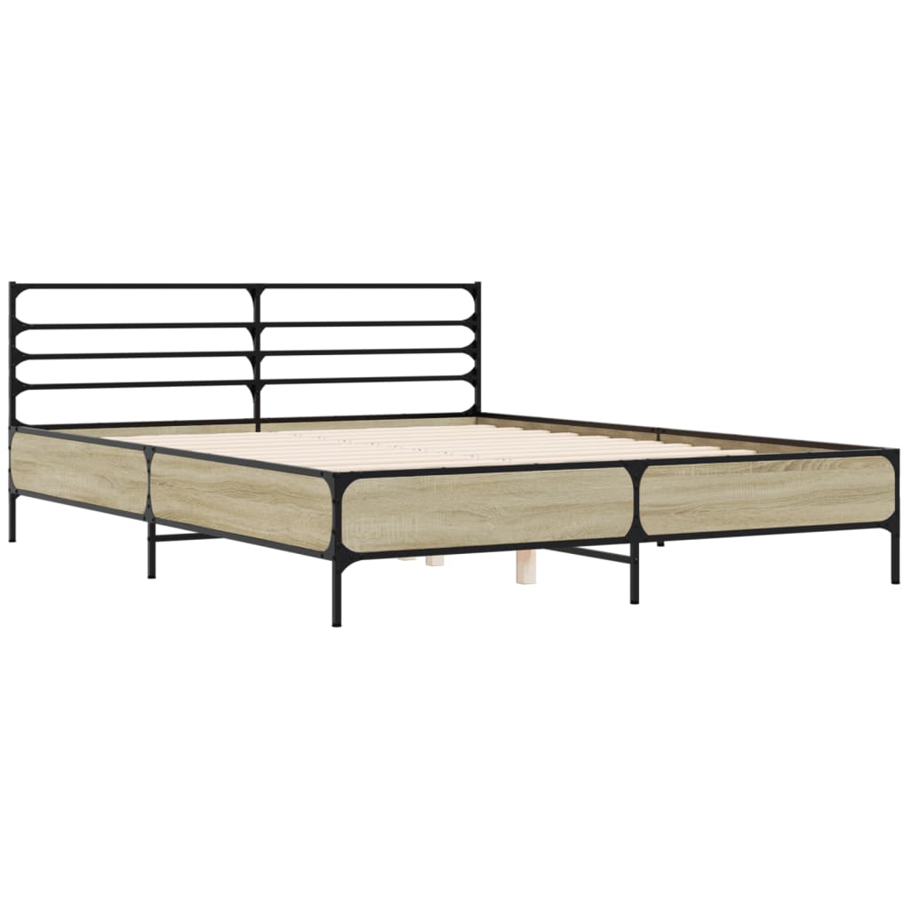 Giroletto Rovere Sonoma 150x200 cm in Legno Multistrato Metallo | homemem39
