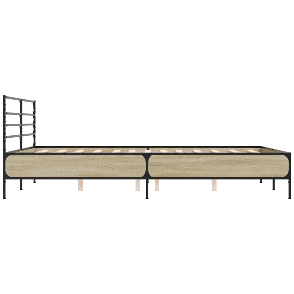 Giroletto Rovere Sonoma 150x200 cm in Legno Multistrato Metallo | homemem39