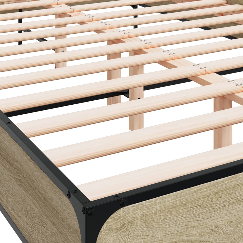 Giroletto Rovere Sonoma 150x200 cm in Legno Multistrato Metallo | homemem39