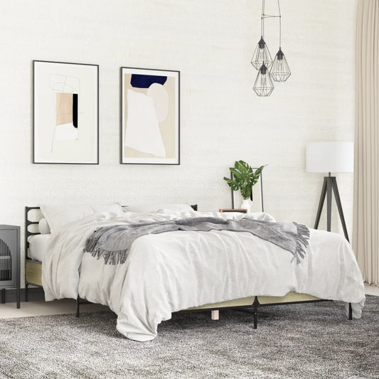 Giroletto Rovere Sonoma 150x200 cm in Legno Multistrato Metallo | homemem39