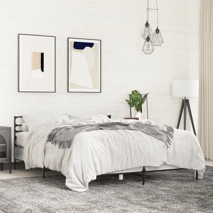 Giroletto Grigio Sonoma 160x200 cm in Legno Multistrato Metallo | homemem39