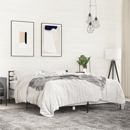 Giroletto Grigio Sonoma 160x200 cm in Legno Multistrato Metallo | homemem39