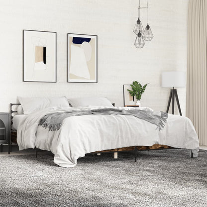 Giroletto Rovere Fumo 180x200 cm in Legno Multistrato Metallo | homemem39