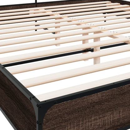 Giroletto Rovere Marrone 180x200cm in Legno Multistrato Metallo | homemem39