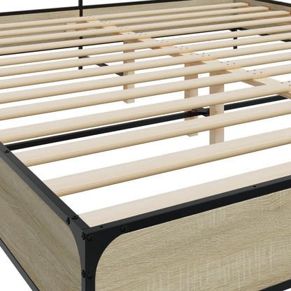 Giroletto Rovere Sonoma 200x200 cm Legno Multistrato e Metallo | homemem39