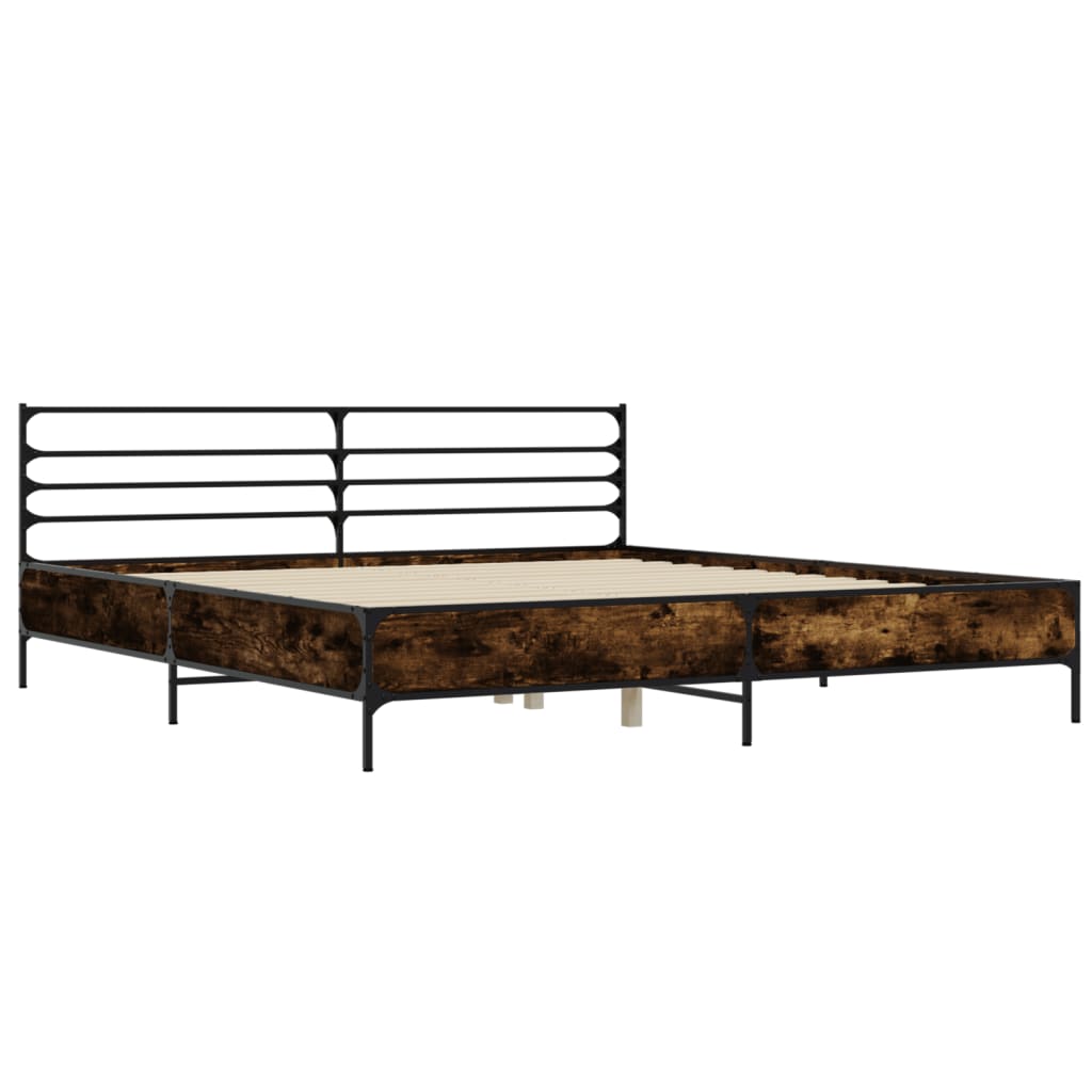 Giroletto Rovere Fumo 200x200 cm in Legno Multistrato e Metallo | homemem39