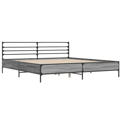Giroletto Grigio Sonoma 200x200 cm in Legno Multistrato Metallo | homemem39