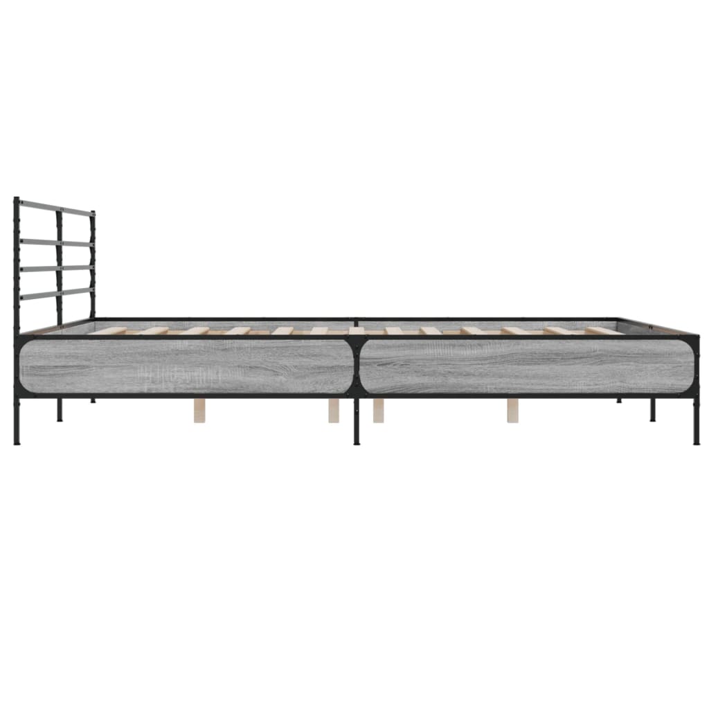 Giroletto Grigio Sonoma 200x200 cm in Legno Multistrato Metallo | homemem39
