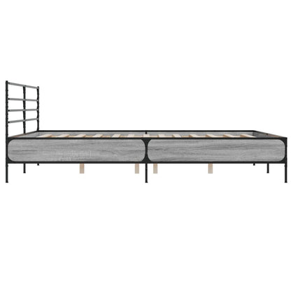 Giroletto Grigio Sonoma 200x200 cm in Legno Multistrato Metallo | homemem39