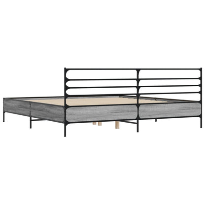 Giroletto Grigio Sonoma 200x200 cm in Legno Multistrato Metallo | homemem39