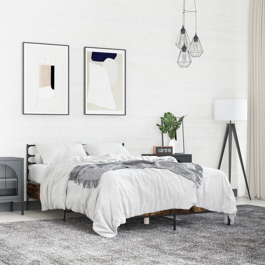 Giroletto Rovere Fumo 120x190 cm in Legno Multistrato Metallo - homemem39