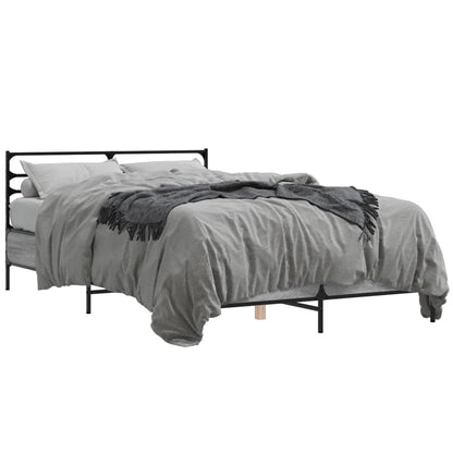 Giroletto Grigio Sonoma 140x190 cm in Legno Multistrato Metallo | homemem39
