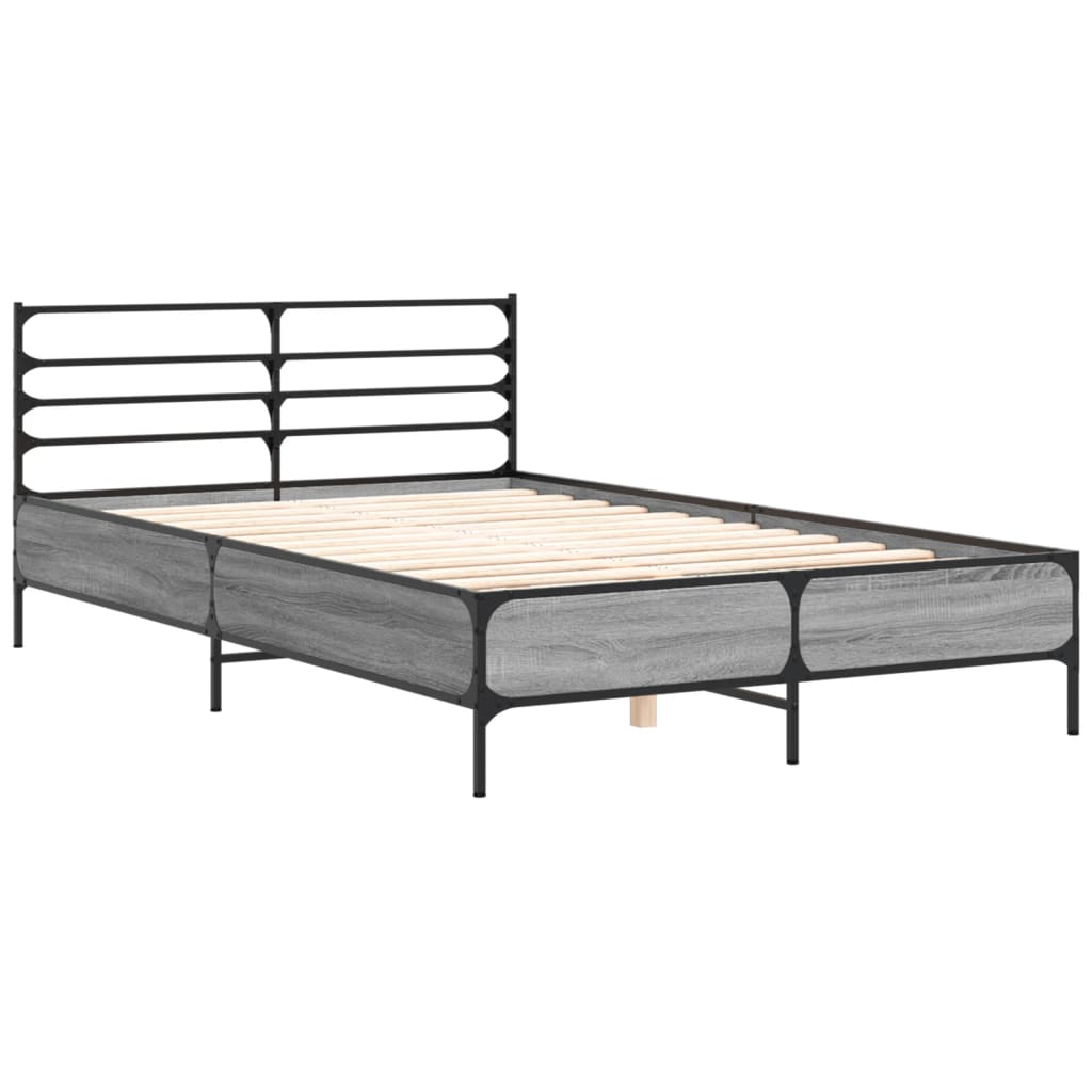 Giroletto Grigio Sonoma 140x190 cm in Legno Multistrato Metallo | homemem39