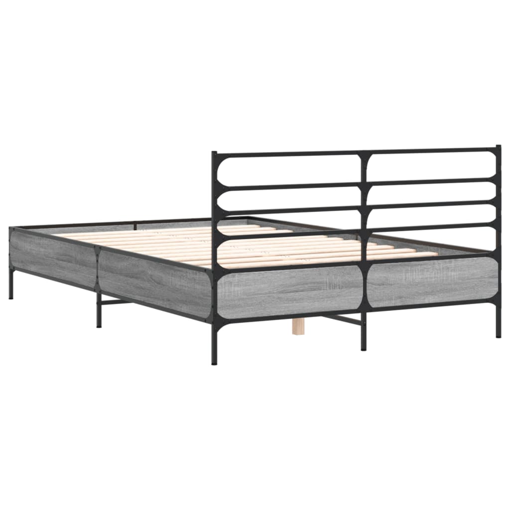 Giroletto Grigio Sonoma 140x190 cm in Legno Multistrato Metallo | homemem39