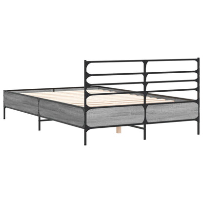 Giroletto Grigio Sonoma 140x190 cm in Legno Multistrato Metallo | homemem39