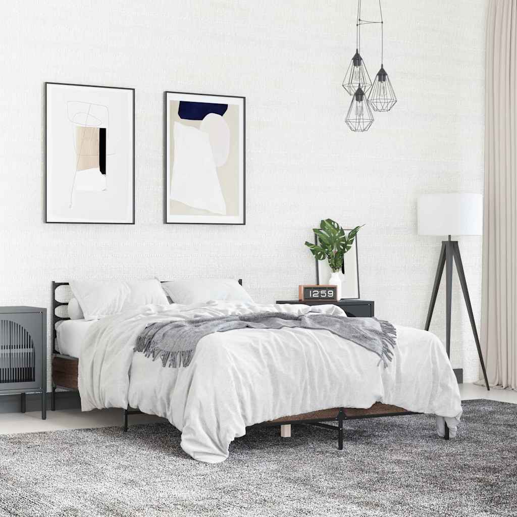 Giroletto Rovere Marrone 140x190cm in Legno Multistrato Metallo | homemem39