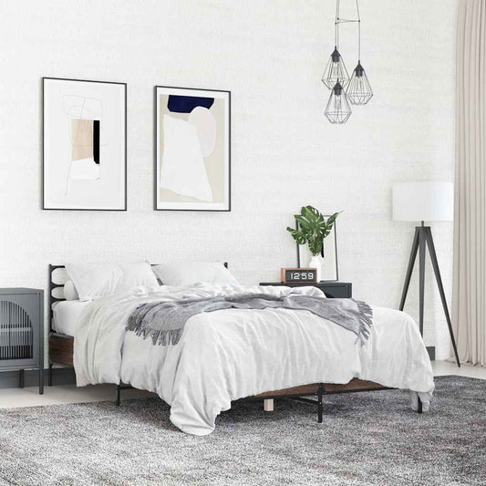 Giroletto Rovere Marrone 140x190cm in Legno Multistrato Metallo | homemem39