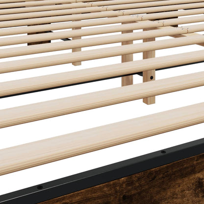 Giroletto Rovere Fumo 200x200 cm in Legno Multistrato e Metallo - homemem39